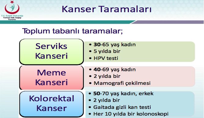 kanser tarama